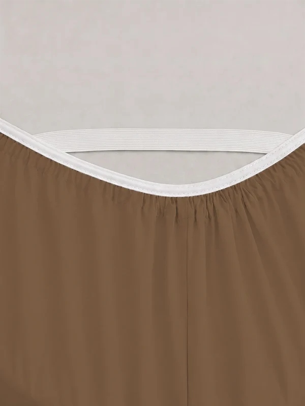 브라운 대나무 침대 시트 - 모던한 침실을 위한 쿨링 컴포트