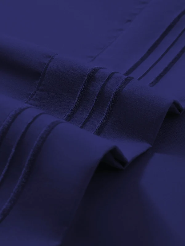 Navy Blue Bamboo Pudebetræk Sæt - Krølfri & Bløde Pudebetræk