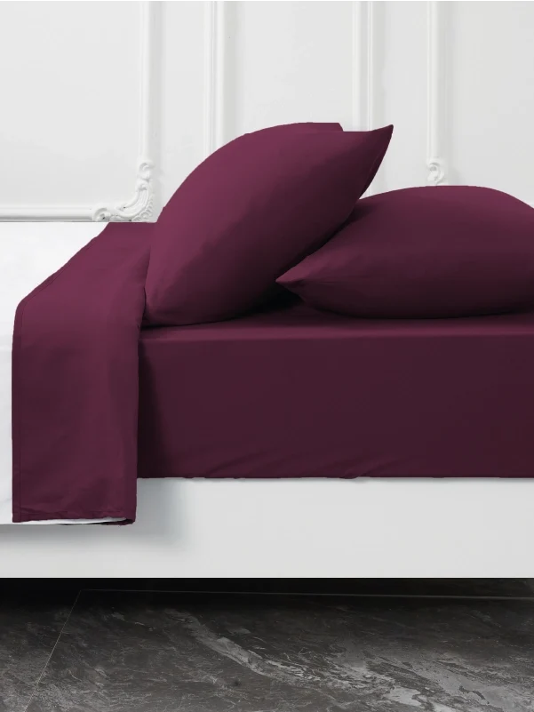 Eggplant Bamboo Pillow Cases Sets - Cozy & Durable Best Pillowcase for Sleep