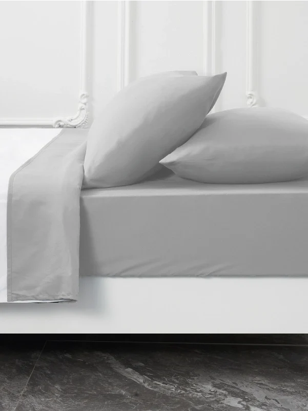 Silver Bamboo Pillow Cases Sets - Wrinkle-Free & Breathable Pillowcase Set