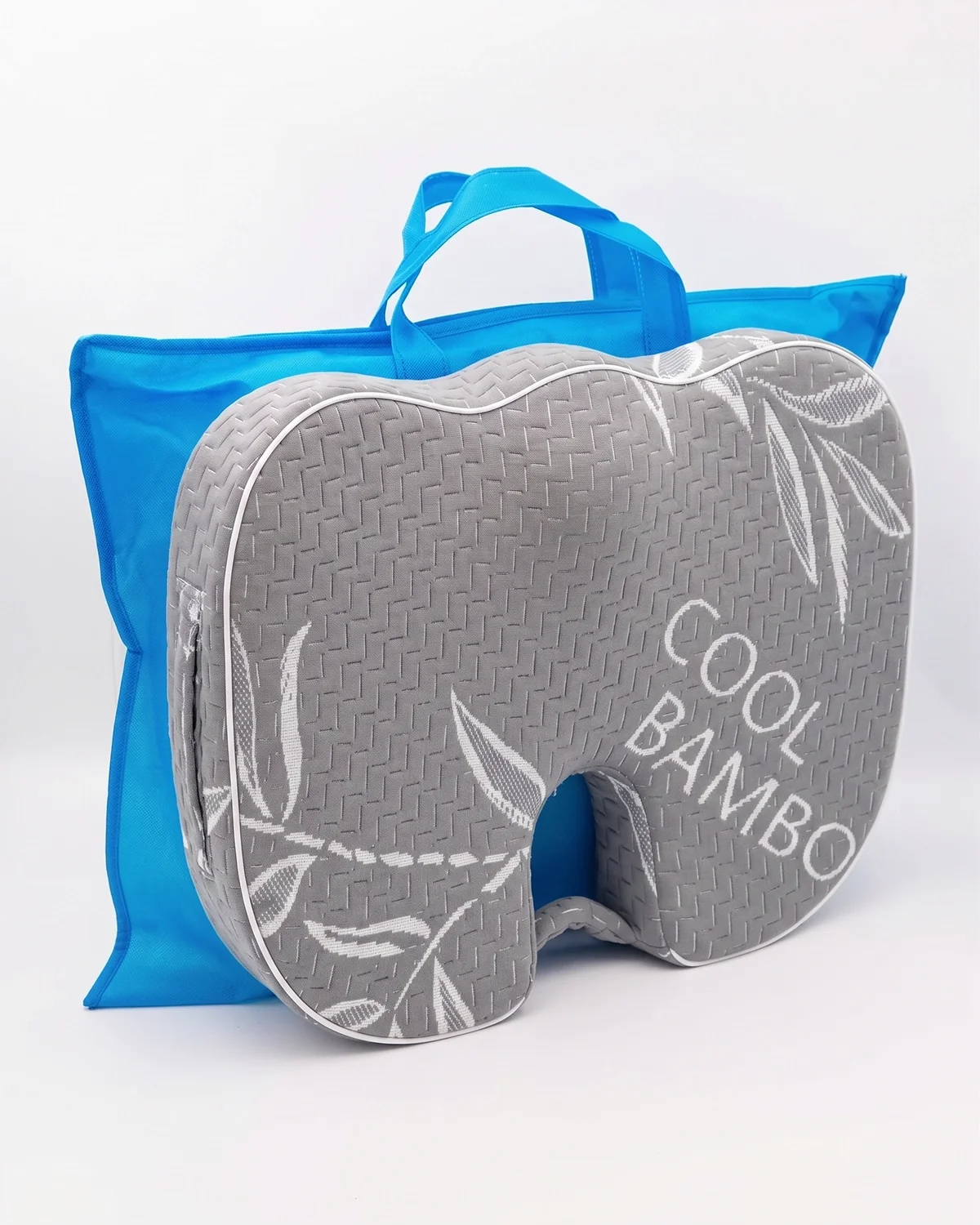 Bamboo Memory Foam Seat Cushion, Ergonomic & Pressure Relief