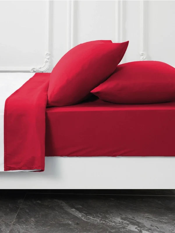 Red Bamboo Pillow Cases Sets - Luxurious & Breathable Pillowcase for Comfort