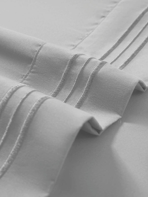 Silver Bamboo Pillow Cases Sets - Wrinkle-Free & Breathable Pillowcase Set