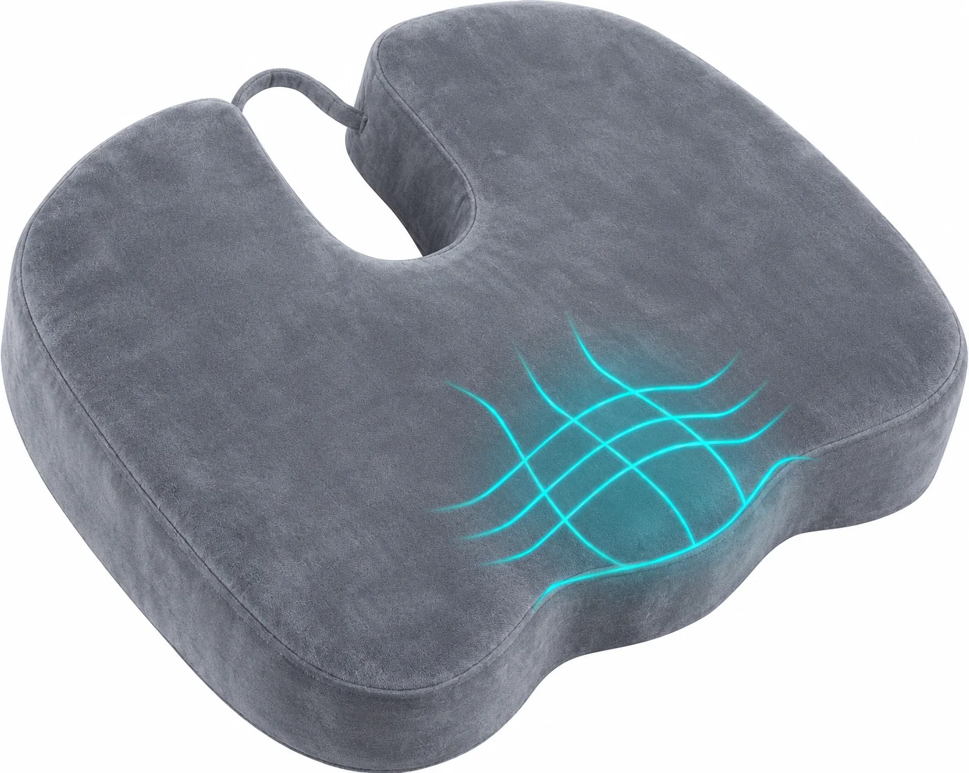 Bamboo Memory Foam Seat Cushion, Ergonomic & Pressure Relief