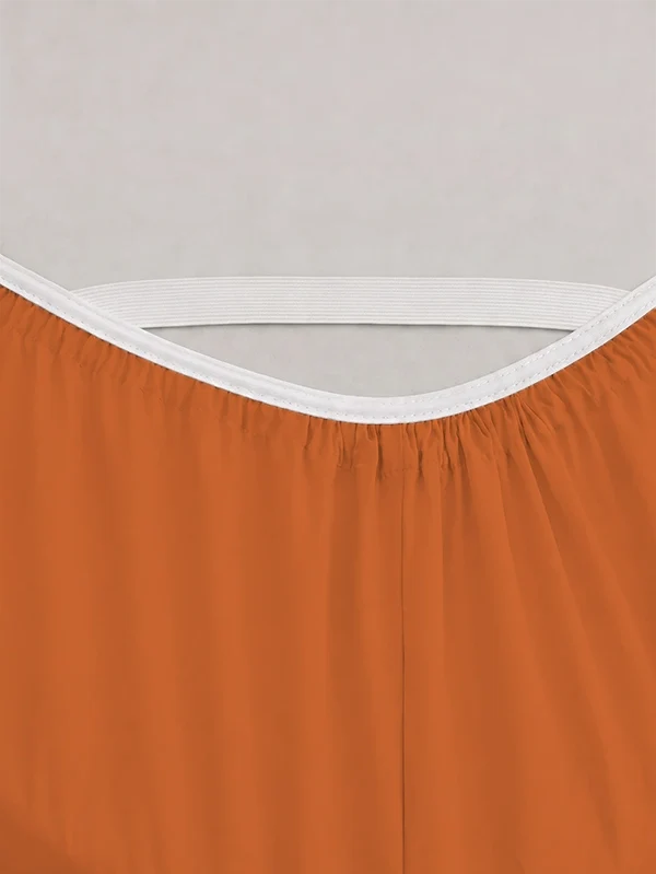 Bamboo-Bettlaken in Gebranntem Orange – Kühlender Komfort für moderne Schlafzimmer