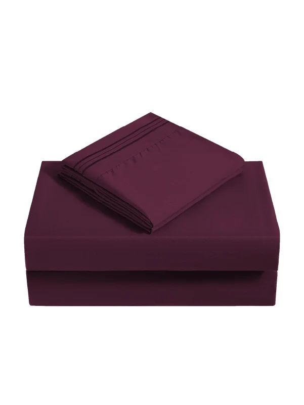 Eggplant Bamboo Pillow Cases Sets - Cozy & Durable Best Pillowcase for Sleep