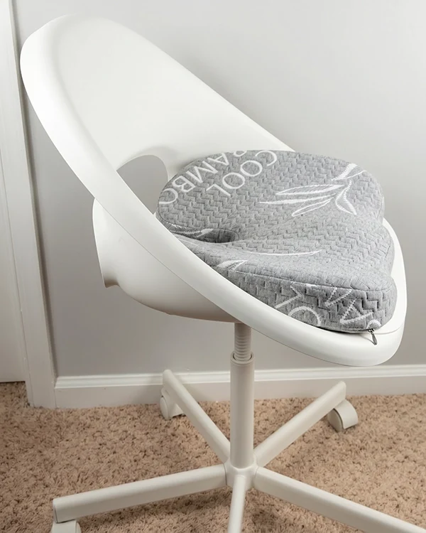 Bamboo Memory Foam Seat Cushion, Ergonomic & Pressure Relief