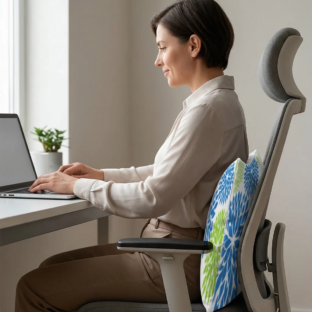 Massage Pillow with Vibration| Bamboo Fabric: USB-C & Battery Powered