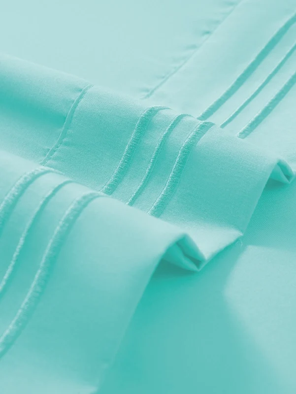 Aqua Bamboo Pillow Cases Sets - Soft & Breathable Pillowcases for Comfort