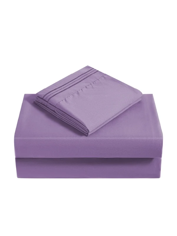 Lavender Bamboo Pillow Cases Sets - Hypoallergenic Soft Pillowcase Set