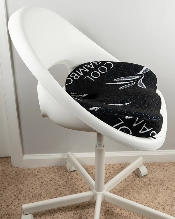 Bamboo Memory Foam Seat Cushion, Ergonomic & Pressure Relief