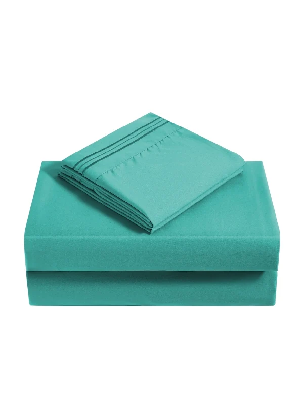 Teal Bamboo Pillow Cases Sets - Hypoallergenic & Breathable Pillowcase Set