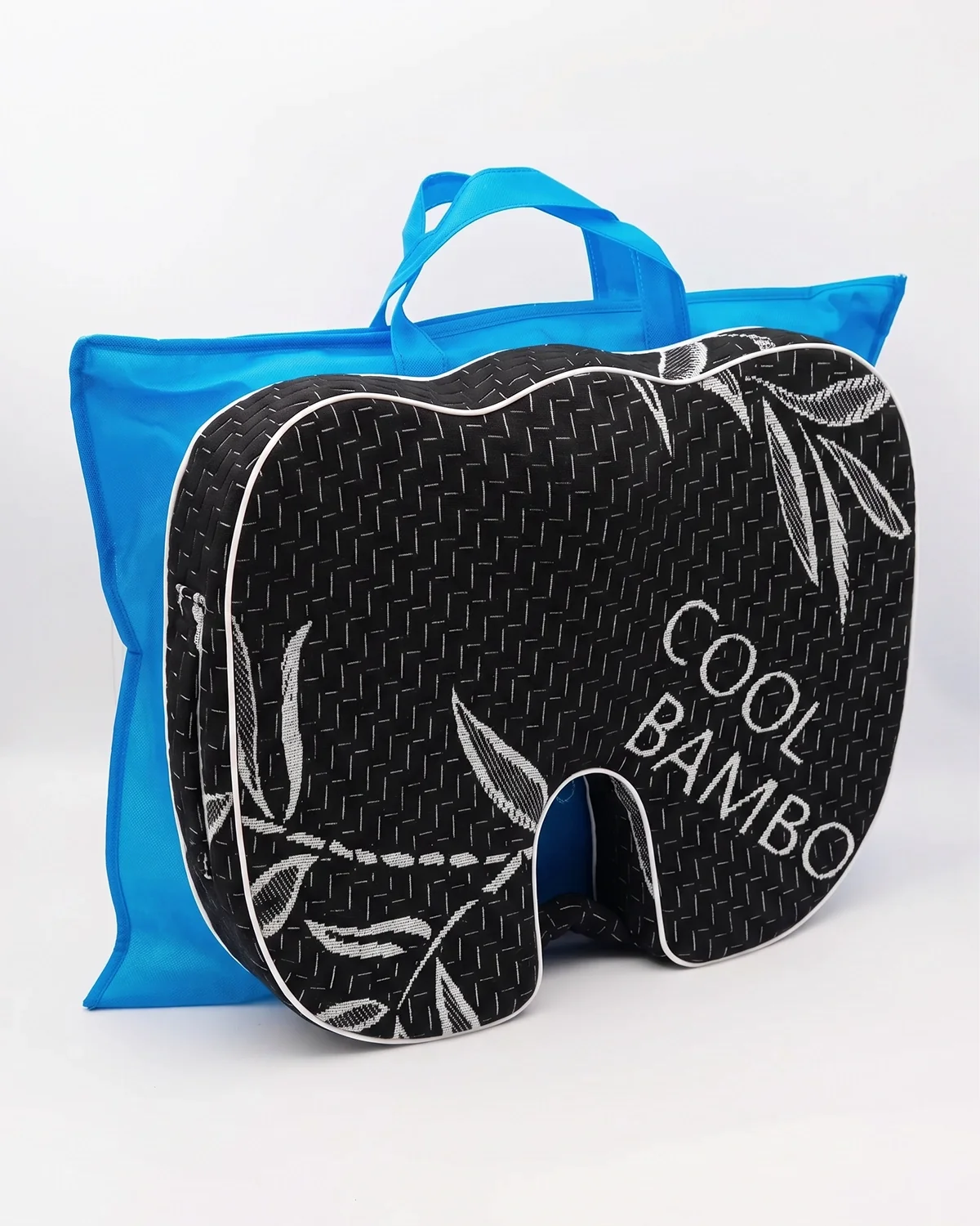 Bamboo Memory Foam Seat Cushion, Ergonomic & Pressure Relief
