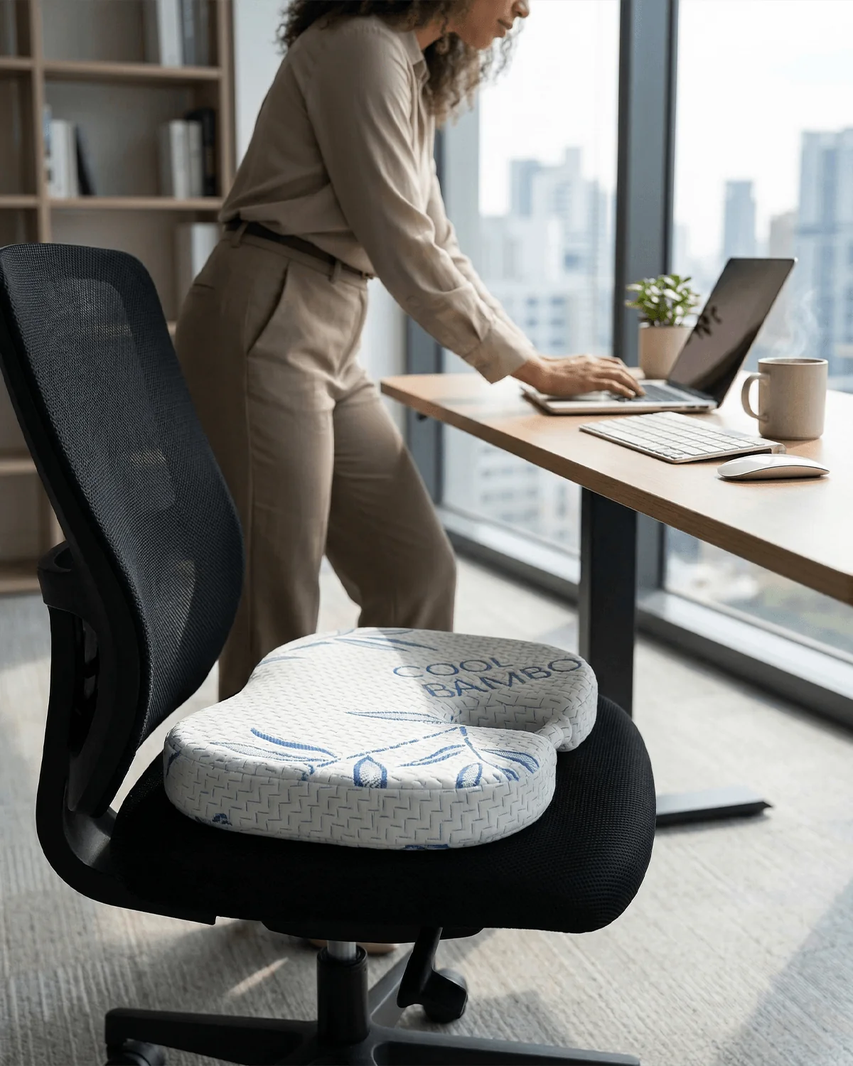 Office / Back Pain Set: Complete 3-Piece Ergonomic Support System for Desk Workers