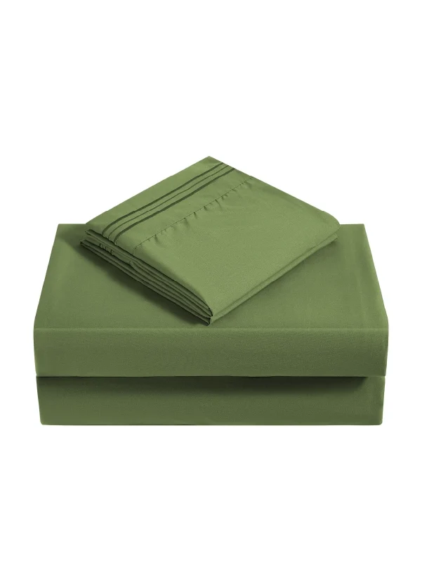 Sage Green Bamboo Pillow Cases Sets - Cozy & Durable Pillowcases for All