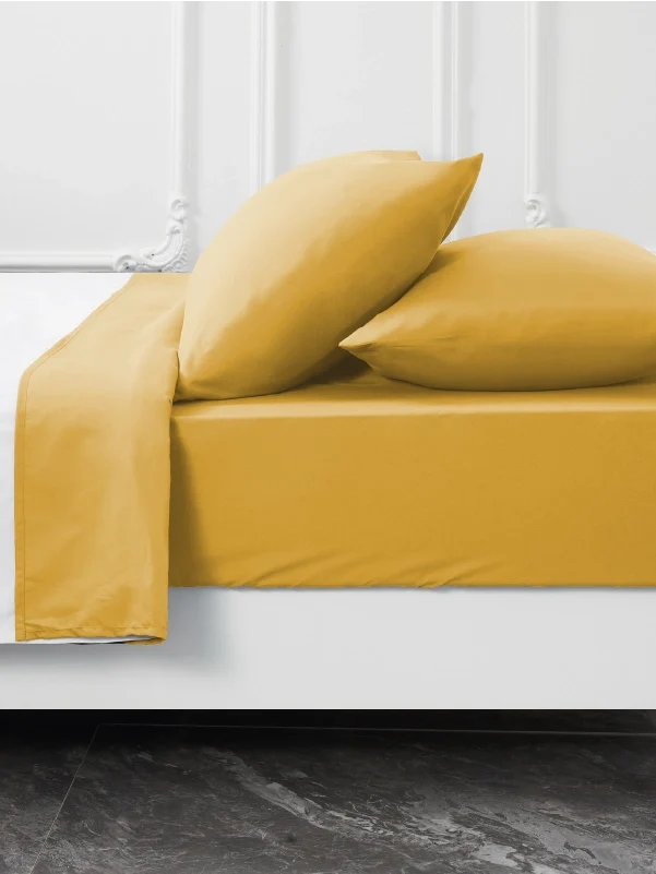 Gold Bamboo Pillow Cases Sets - Wrinkle-Free Pillowcase for Bamboo Comfort