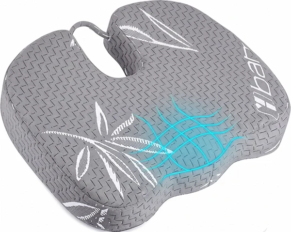 Bamboo Memory Foam Seat Cushion, Ergonomic & Pressure Relief