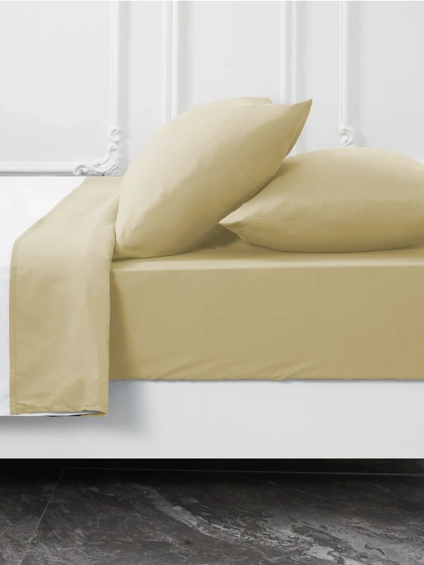 Beige Bamboo Pillow Cases Sets - Soft & Wrinkle-Free Pillowcase for Bamboo