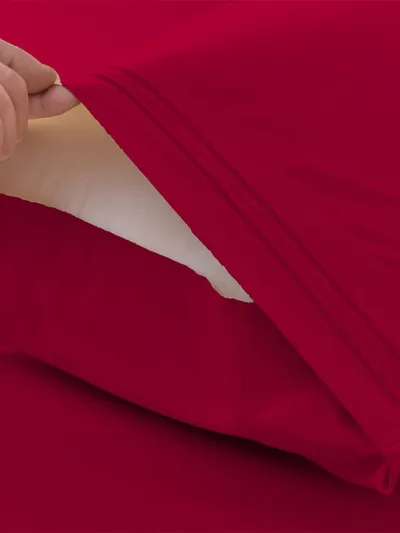Linen Bambu Merah - Kenyamanan Sejuk untuk Kamar Tidur Modern