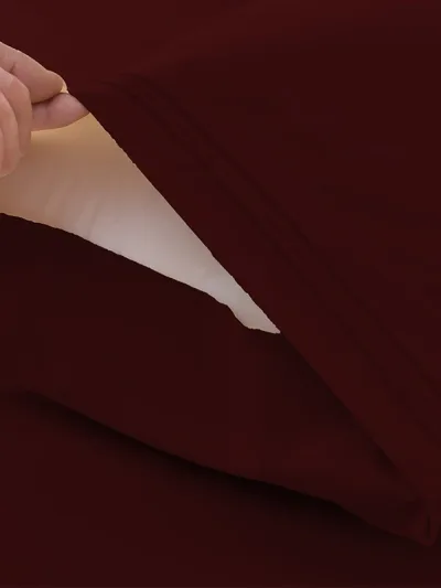 버건디 대나무 침대 시트 - 모던한 침실을 위한 쿨링 컴포트