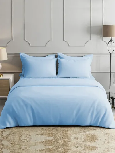 Seprai Bambu Biru Muda - Kenyamanan Sejuk untuk Kamar Tidur Modern