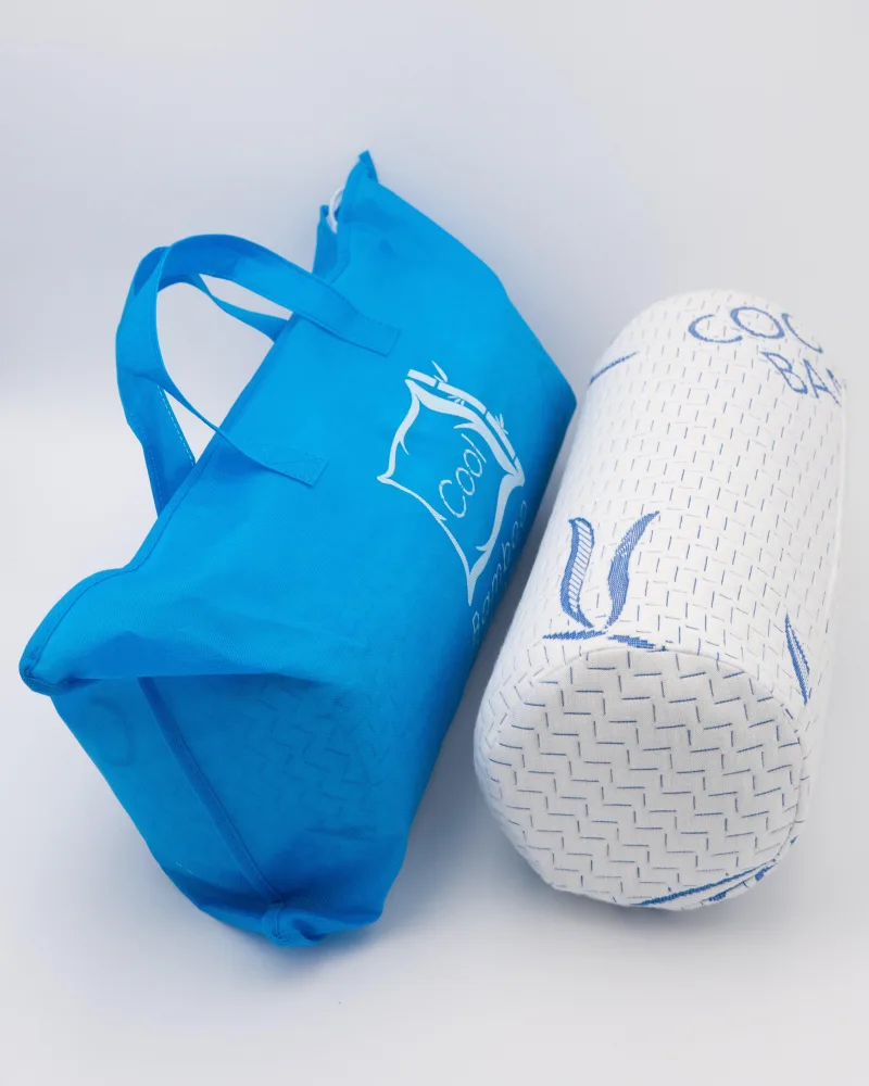 Bamboo Cylinder Pillow - Cool Bamboo Pain Relief Neck Pillow with Memory Foam
