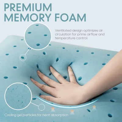 Memory Foam Gel-kussen: verkoelende ondersteuning voor zij-, rug- en buikslapers