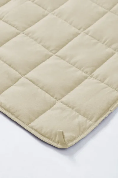 King Size Weighted Blanket - Cool Bamboo Beige Weighted Comforter for All Seasons