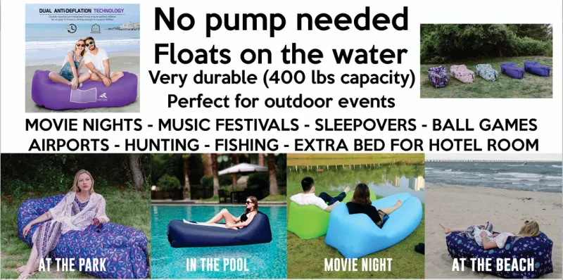 Cool Inflatable Lounger — 21 wzorów, bez pompki