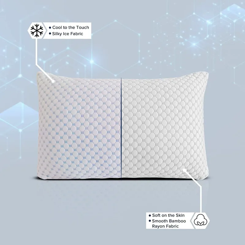 Cold Pillow Bamboo - Best Night Ice Pillow for Comfortable Sleep