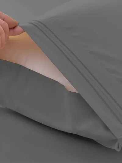 Draps en bambou gris - Confort rafraîchissant pour chambres modernes